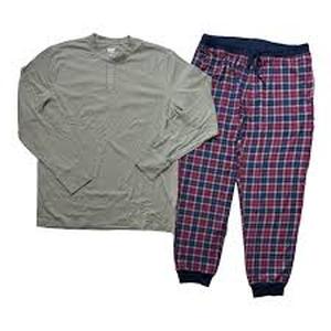 lot 79 image: Lands End Mens Lounge Set Size XL Grey HeatherWine Country Plaid