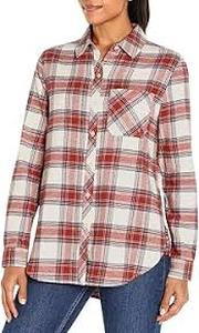 lot 84 image: GAP Womens Long Sleeve Button Down Relaxed Fit Flannel Shirt-Danna Plaid-Large