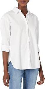 lot 93 image: Gloria Vanderbilt Womens Wrinkle Resistant Button-Down Amanda Top-White-XL