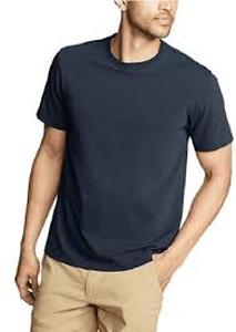 lot 104 image: Eddie Bauer Mens Legend Wash 100% Cotton Short-Sleeve Classic T-Shirt-Large-Midnight Navy