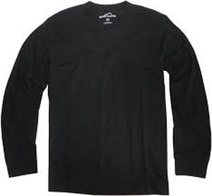 lot 105 image: Eddie Bauer Mens Long Sleeve Crew-Large-Black