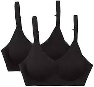 lot 115 image: Members Mark 2 Pack Ladies Adjustable Bralette- Black-Small