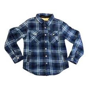 lot 122 image: Kids Weatherproof Fleece Shirt Jacket Flannel-Blue Navy-67