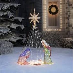 lot 4A image: Members Mark 72 Pre-Lit Nativity Scene with LED Lights