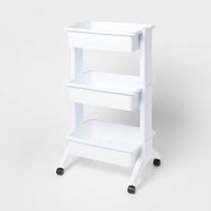 lot 202 image: 3 Tier Utility Cart White - Brightroom-Missing Wheels
