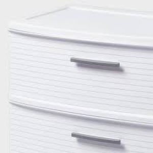 lot 209 image: 3 Drawer Wide Tower White - Brightroom