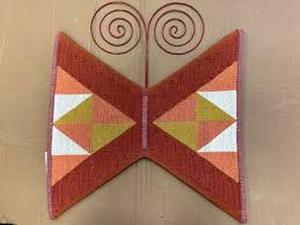 lot 221 image: Set of 2 Opalhouse Jungalow 24X24 Oversized Woven Butterfly Decorative Wall Sculpture