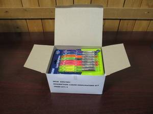 lot 265 image: Case of 6 OfficeHub Liquid Highlighters (8 Pack)