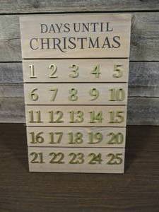 lot 251 image: Christmas Wood Countdown Calendar - Threshold