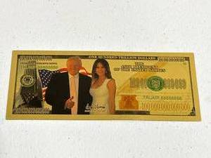 lot 26 image: Trump  Melania Gold Plated Bill