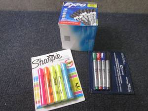 lot 5 image: Dry Erase Markers, Sharpie Highligh...