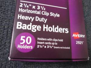 lot 6 image: Avery Heavy Duty Badge Holders, 2.2...