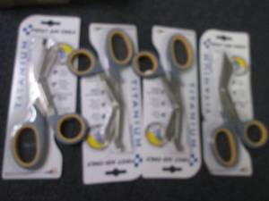 lot 42 image: 4 Titanium First Aid Scissors...