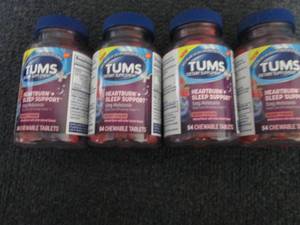 lot 93 image: 4- 54 ct Tums Heartburn Sleep Suppo...