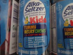 lot 121 image: 5- 28 ct Alka Seltzer Kids Tummy Re...