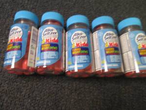 lot 131 image: 5- 28 ct Alka Seltzer Kids Tummy Re...