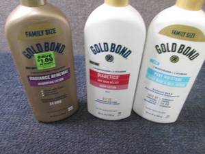 lot 151 image: 3 Assorted Gold Bond Lotion...