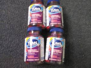 lot 156 image: 4- 54 ct Tums Heartburn Sleep Suppo...