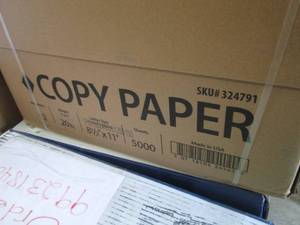 lot 261 image: Copy Paper 8.5 x 11 Copy Paper, 2...