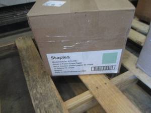 lot 268 image: Case of Staples Green Copy Paper...