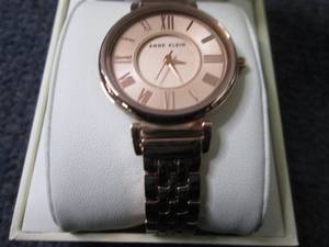 lot 286 image: Anne Klein Womens Gray Dial Rose G...