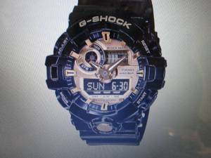 lot 287 image: G-Shock Mens Black and Goldtone An...