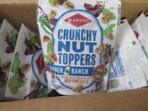 lot 378 image: 8- 3 oz Diamond Crunchy Nut Toppers...
