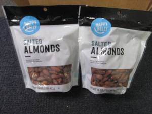 lot 417 image: 2- 16 oz Happy Belly Salted Almonds...