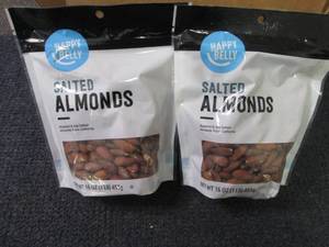 lot 418 image: 2- 16 oz Happy Belly Salted Almonds...