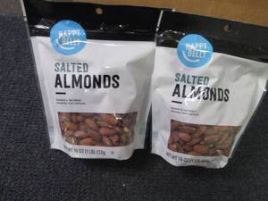 lot 419 image: 2- 16 oz Happy Belly Salted Almonds...