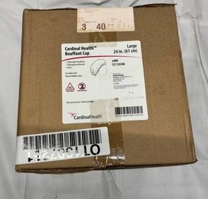 MSRP $75 - Cardinal Health Bouffant Cap 24 Green Size Large Ref # 3224G QTY 400 Lot of 1 (400 pcs total)