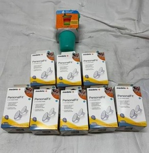 Medela PersonalFit Breast Shields 8 Boxes 21mm Size (Ref - 87072) & 6 Sippy Cup Goblets 7oz 207ml  - Lot