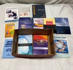 Lot of Medical Books Used Condition - Team Building - Neonatal - Physical Therapy - Healthcare Kaizen - Pregnancy - Children - Brain Health