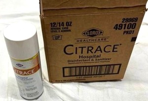 Clorox Citrace Hospital Disinfectant &amp Sanitizer QTY 9 Cans Lot of 1