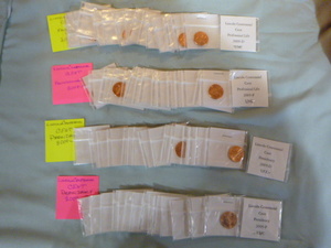 lot 162 image: Lincoln Centennial Pennies