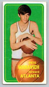lot 3 image: Pete Maravich RC 1970 Topps #123 Tallboy Rookie Vintage Basketball Card