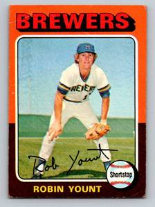 lot 10D image: Robin Yount RC 1975 Topps #112 Rookie Vintage Baseball Card