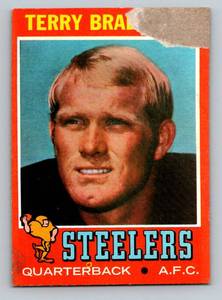 lot 13 image: Terry Bradshaw RC 1971 Topps #156 Vintage Rookie Football Card