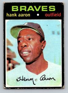 lot 20D image: Hank Aaron 1971 Topps #400 Vintage Baseball Card