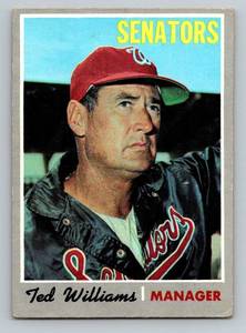 lot 25D image: Ted Williams 1970 Topps #211 Vintage Baseball Card
