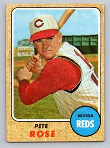 lot 28 image: Pete Rose 1968 Topps #230 Vintage Baseball Card