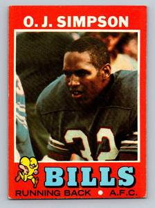 lot 33 image: OJ Simpson 2nd Year 1971 Topps #260 Vintage Football Card