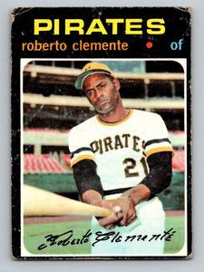 lot 37 image: Robeto Clemente 1971 Topps #630 Vintage Baseball Card
