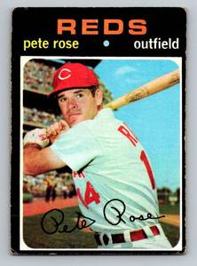 lot 43 image: Pete Rose 1971 Topps #100 Vintage Baseball Card