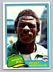 lot 50D image: Rickey Henderson 2nd Year 1981 Topps #261 Vintage Baseball Card