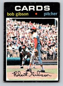 lot 52 image: Bob Gibson 1971 Topps #450 Vintage Baseball Card