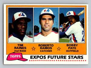 lot 55D image: Tim Raines RC 1981 Topps #479 Expos Future Stars Rookie Baseball Card