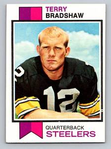 lot 56 image: Terry Bradshaw 1973 Topps #15 Vintage Football Card