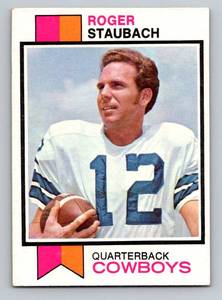 lot 60 image: Roger Staubach 2nd Year 1973 Topps #475 Vintage Football Card