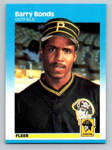lot 60D image: Barry Bonds RC 1987 Fleer #604 Rookie Baseball Card